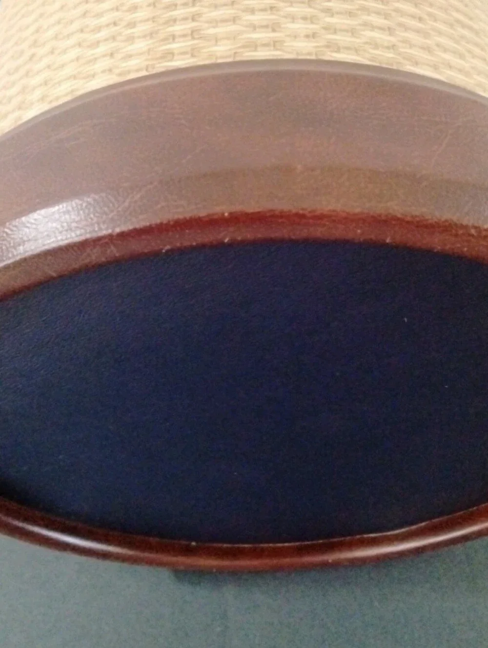 MCM Faux Leather/Tweed Ice Bucket Flip Top Lid EUC